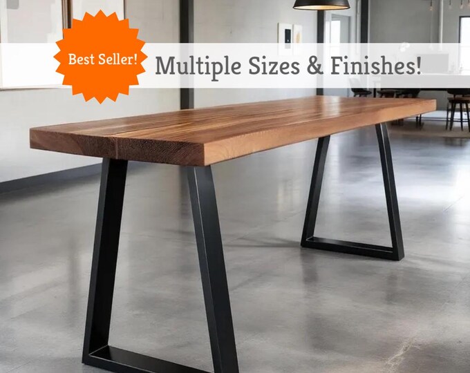 Rustic Solid Wood & Steel Bar Table - Industrial Pub Table