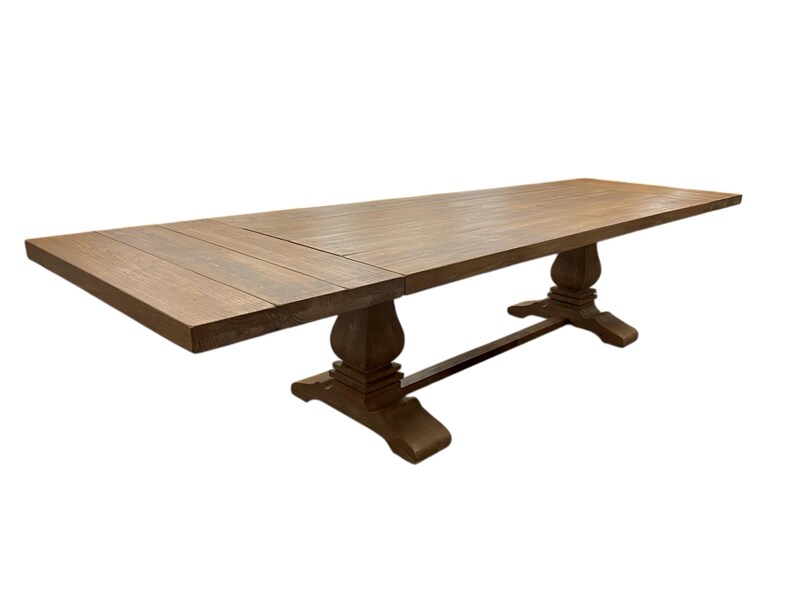 Extending Pedestal Table With Removable Breadboard Extension Ends Long ...