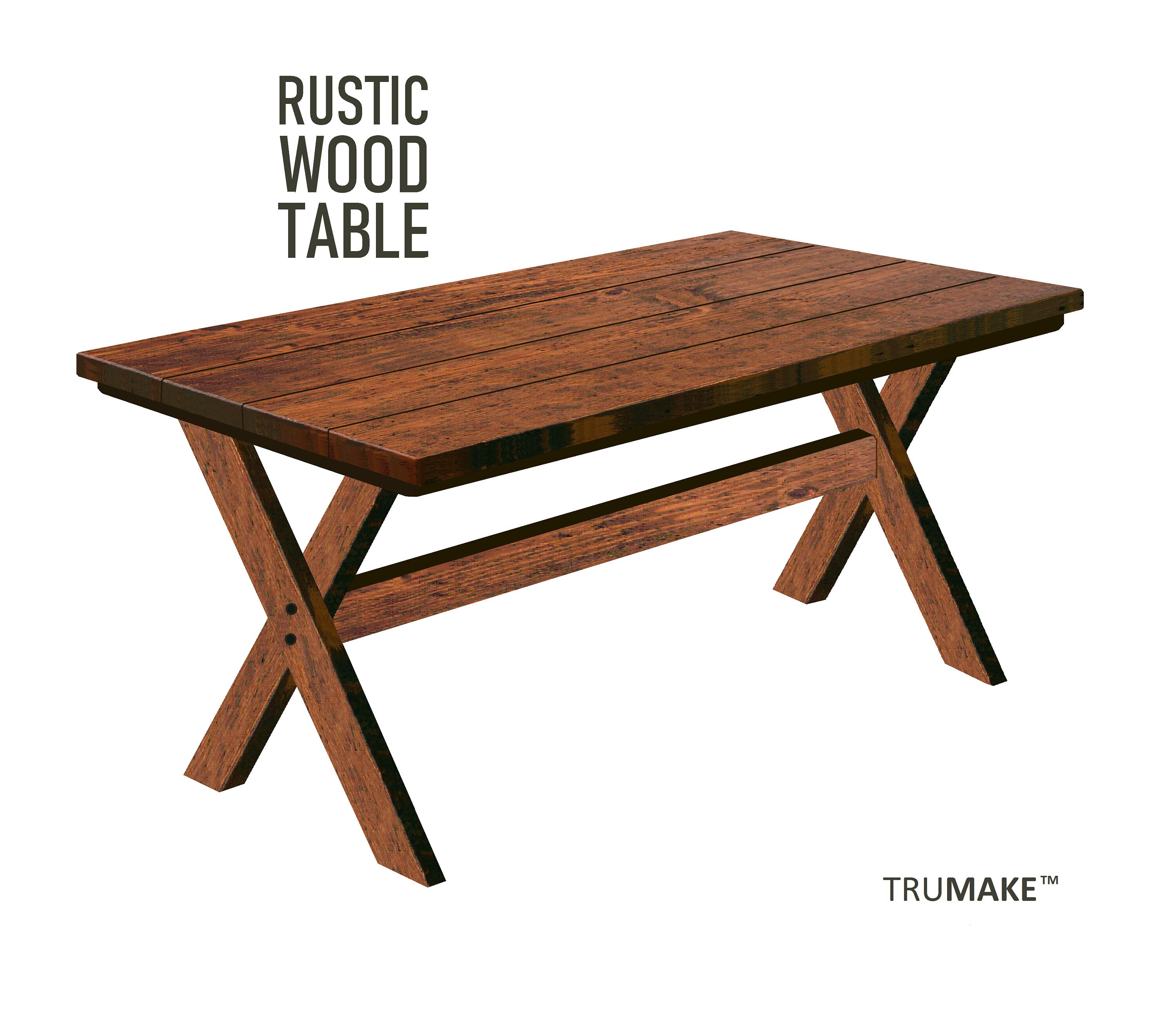 FARMHOUSE TABLE, XLeg Style Table, Wood Dining Table with X Legs, X