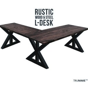 RUSTIC FARMHOUSE L-Shaped DESK