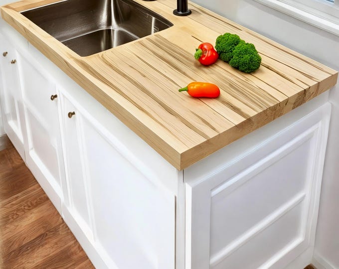 Countertop Ambrosia Maple | Wormy Maple Countertops | DIY Kitchen Countertop | Kitchen Island Countertop | Custom sizes available