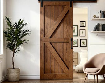 Sliding Barn Door | Sliding Door | Rustic Barn Door | Farmhouse Barn Door | Industrial Barn Doors | Cottage Wood Barn Door | Handcrafted USA