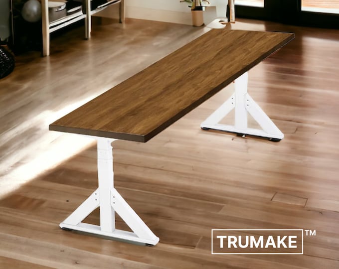 Adjustable Desk | Sit or Stand Desk, Power Adjustable Height Desk, Adjustable height Table, New York Office, Butcher Block Top, Solid Wood