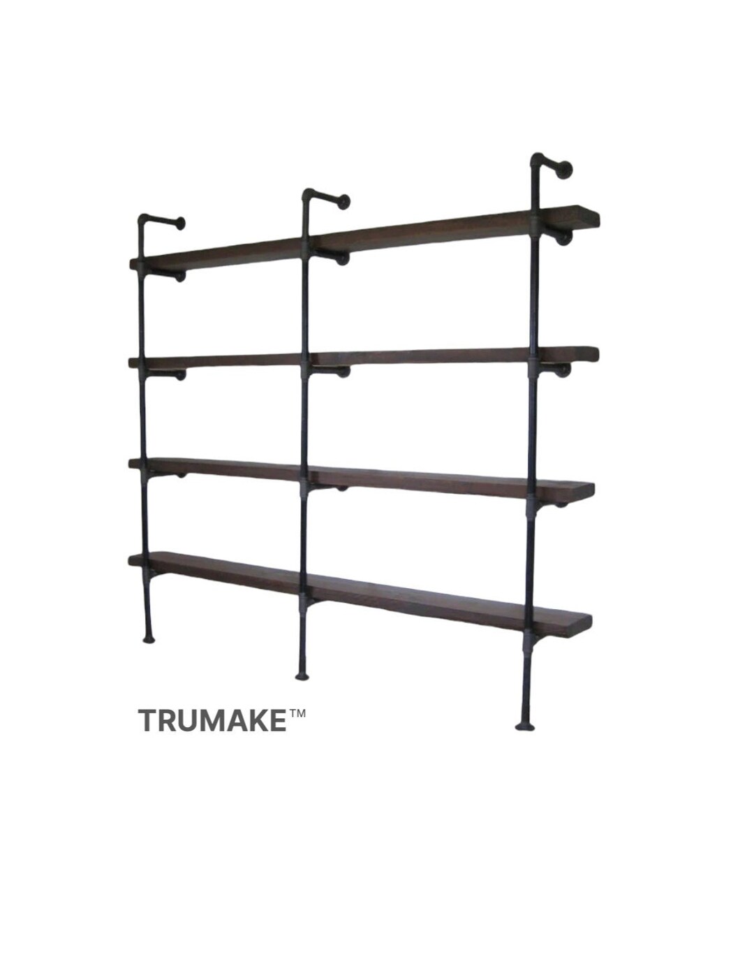Rustic Wall Shelving Unit Pipe and Wood Etsy
