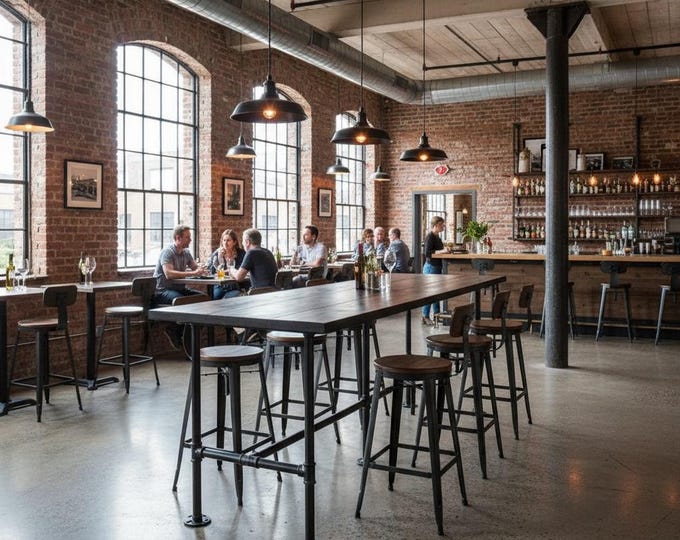 Bar Table, Counter Height 36" Tall, Rustic Wood and Pipe Bar Table, Industrial Style Bar Table, Pub Table, Urban Bar Table, Wood Bar Table