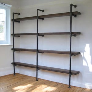 Industrial Wall Shelving Unit. Book Shelf. Shelving Unit. Rustic Wood Shelf. Pantry Shelving. Home Office Shelving Wood Shelf. FREE SHIPPING