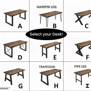 TRUMAKE™ Desk, Wood Steel Desk, Home Office Desk, Rustic Desk, Farmhouse Desks, Modern Industrial Desk, Computer Desk, FREE SHIPPING!