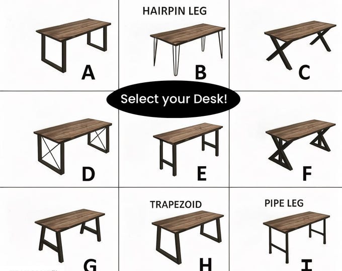 TRUMAKE™ Desk, Wood Steel Desk, Home Office Desk, Rustic Desk, Farmhouse Desks, Modern Industrial Desk, Computer Desk, FREE SHIPPING!