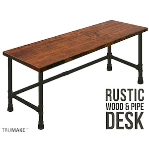 Industrial Style Desk, Modern Pipe Desk, Rustic Desk Pipe Desk, Solid Wood Desk, Urban Wood Desk, Home Office Computer Desk