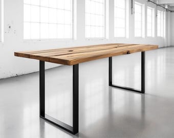 BAR TABLE | Rustic Solid Wood & Steel | Handcrafted Industrial Pub Table