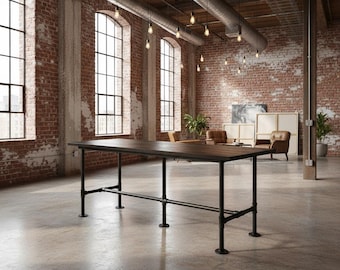 Bar Table, 36" Tall Industrial Style Bar Table, Counter Height Pub Table, Pipe Leg Bar Table, Rustic Wood and Pipe, Urban, Wood Bar Table