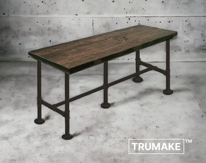 Rustic BAR TABLE. Industrial Bar Table. Solid Wood and Steel Bar Table. Pub Table. Counter Table. Handmade Modern Table. Basement Bar Table