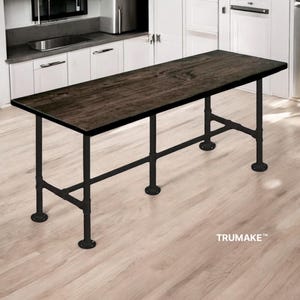 Bar Table, Counter Height 36&quot; Tall, Rustic Wood and Pipe Bar Table, Industrial Style Bar Table, Pub Table, Urban Bar Table, Wood Bar Table
