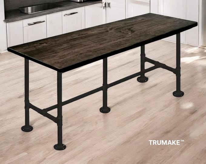 Bar Table, Counter Height 36" Tall, Rustic Wood and Pipe Bar Table, Industrial Style Bar Table, Pub Table, Urban Bar Table, Wood Bar Table