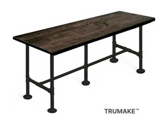 Bar Table, 36" Tall Counter Height, Industrial Style Bar Table, Pub Table, Pipe Leg Bar Table, Rustic Wood and Pipe, Urban, Wood Bar Table