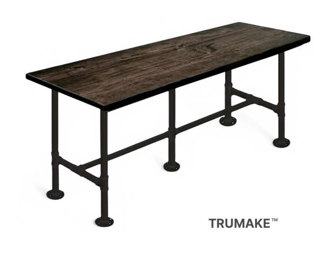 Bar Table, 36" Tall Counter Height, Industrial Style Bar Table, Pub Table, Pipe Leg Bar Table, Rustic Wood and Pipe, Urban, Wood Bar Table