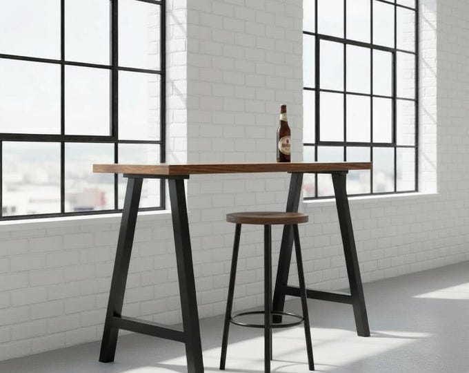 BUTCHERBLOCK BAR TABLE | Smooth Wood Handcrafted Industrial Bar Table | Pub Table Counter Table Modern Table | Many sizes available!