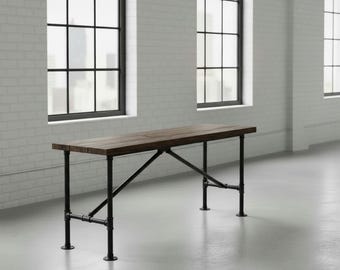 Bar Table (42"H) Industrial Pub Table, Bistro Table, Industrial Bar Table Rustic Wood and Pipe Bar Table Urban Wood Bar Table High Top Table