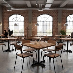 Beautiful Restaurant Table | TRUMAKE Butcher Block Wood Table | Solid smooth dining tables | Handcrafted Square Table | Free Shipping!