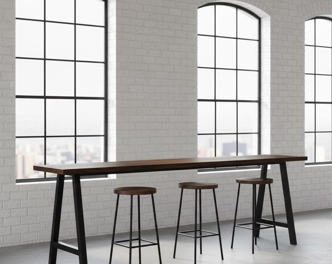 BUTCHERBLOCK BAR TABLE | Smooth Wood Handcrafted Industrial Bar Table | Pub Table Counter Table Modern Table | Many sizes available!