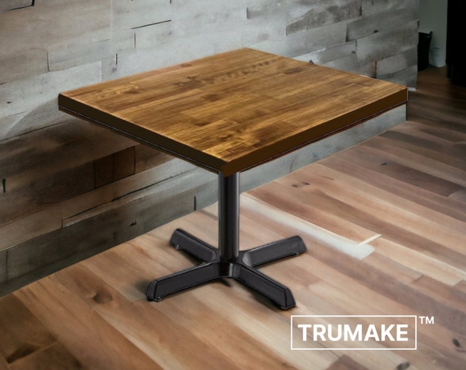 Beautiful Restaurant Table | TRUMAKE Butcher Block Wood Table | Solid smooth dining tables | Handcrafted Square Table | Free Shipping!