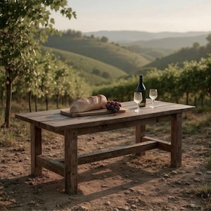 RUSTIC FARMHOUSE TABLE | Handcrafted Harvest Table | Gathering Table | Beautiful Solid Wood Table | Dining Table | Kitchen Table