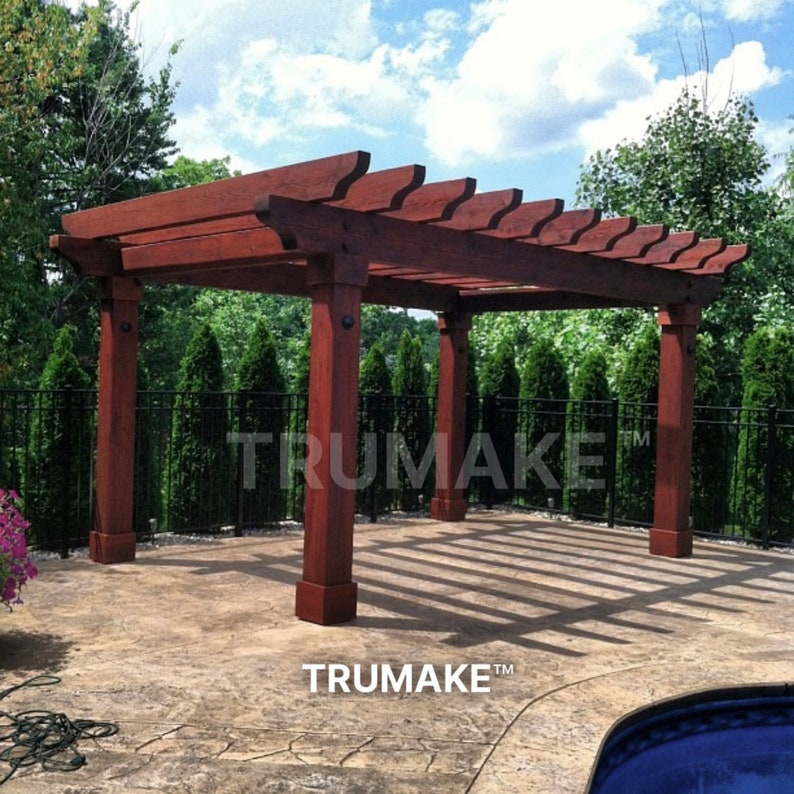 Outdoor Cedar Pergola | Handcrafted from Western Red Cedar | Outdoor Pergola | Garden Pergola | Patio Pergola | Free Shipping 画像 1