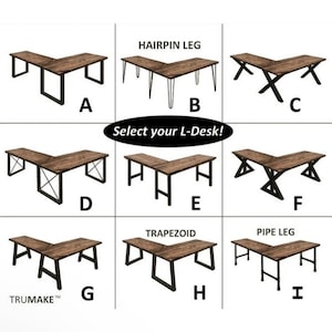 L-Desk Wood Steel L Shaped Desk, Home Office Desk, Rustic Corner Desk, Farmhouse Desks, Modern Industrial Desk, Urban Desk, Computer Desk