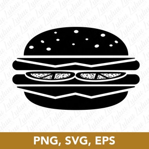 Burger SVG, PNG, EPS, Sandwich, Hamburger Vektor Datei, Circut Datei, Clip Arts - Digitaler Download