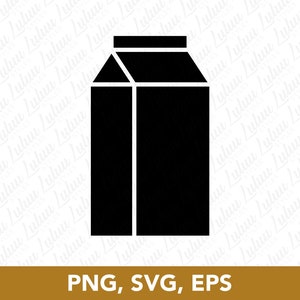 Milk Box Package SVG, PNG, EPS, Vector File, Circut File, Clip Arts - Digital Download