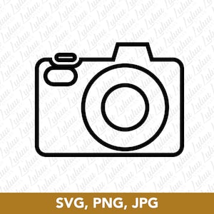 Camera Icon SVG, PNG, JPG, Photography Symbol Clipart for Cricut - Digital Download