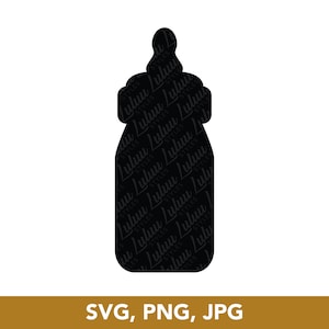 Baby Bottle SVG, PNG, JPG,  Milk Bottle Clipart for New Born, Infant, Toddler - Digital Download