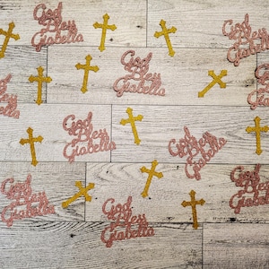 Baptism Confetti 100 pieces/  Christening Confetti/ Cross Confetti/  Party Decorations / Communion Confetti/ Confirmation Confetti