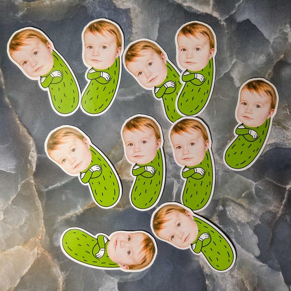 Custom Pickle Face Confetti, Big Dill Party, Bachelorette Party, Birthday Decor