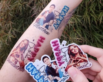 Custom Photo Birthday Temporary Tattoos, Party Favors