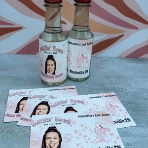 Same Cowboy Forever Mini Shot Labels/ Custom 50ml Bottle Labels/ Bachelorette Party Favor/ Let&#39;s Go Girls/ Settlin Down/ Mini Liquor Labels