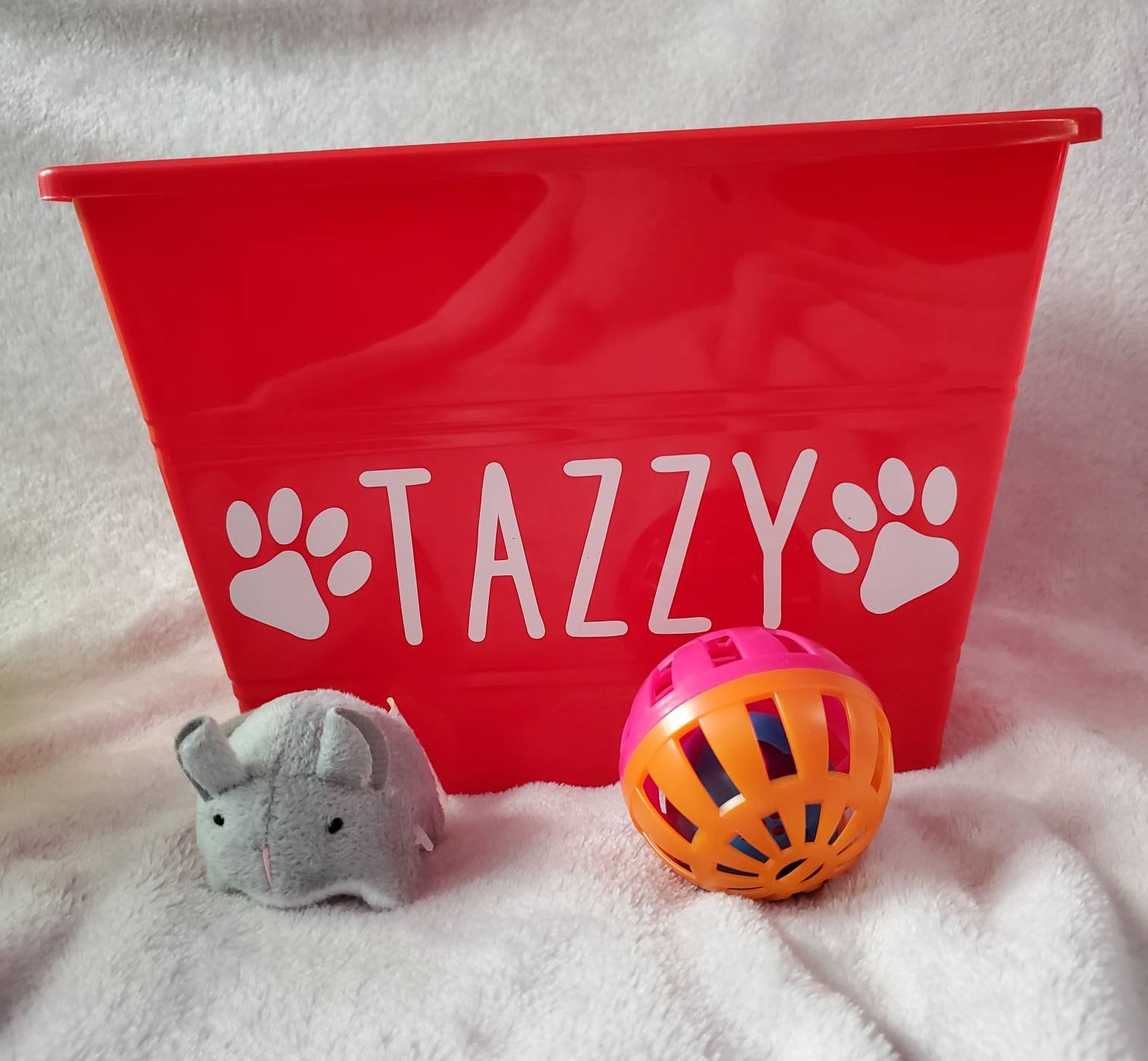 Pet Toy Bucket with toys and Treat Container/ Pet Toy Basket/ Etsy