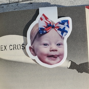 Customized Photo Magnetic Bookmark/ Magnetic Bookmark/ Photo Bookmark/ Baby Bookmark/ Custom Bookmark/ Photo Gift/ Magnetic Photo