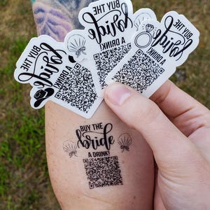 Custom Bachelorette Party Temporary Tattoos: Buy the Bride a Drink