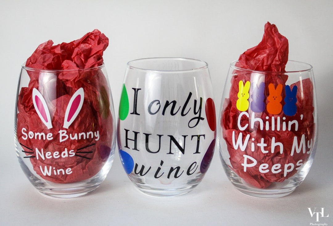 Easter Wine Glasses Etsy