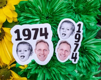 Custom Face Birthday Stickers, Personalized Party Favors