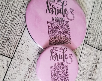 Custom QR Code Bachelorette Party Drink Button