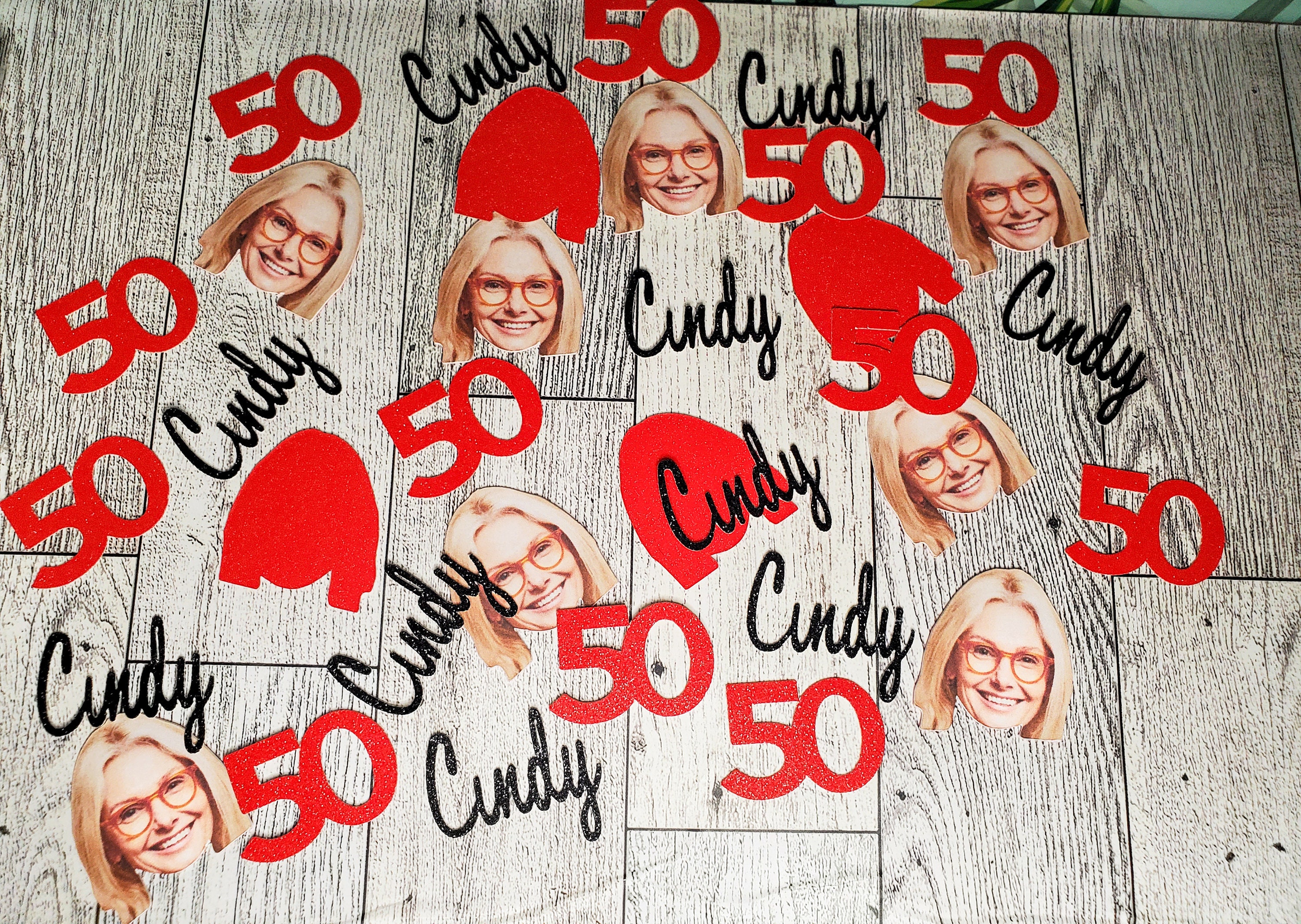 Birthday Name Glitter Confetti with Glitter Face Photo 120 pieces/ Birthday age Confetti/ 1st birthday Confetti/ Birthday Decorations/ Photo