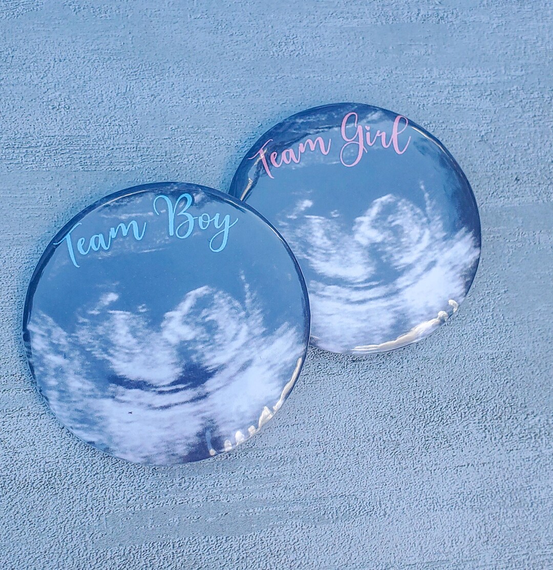 Custom Ultrasound Gender Reveal Buttons: Team Boy, Team Girl - Etsy