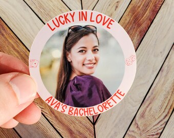 Custom Photo Stickers: Vegas/Casino Bachelorette Party Favors