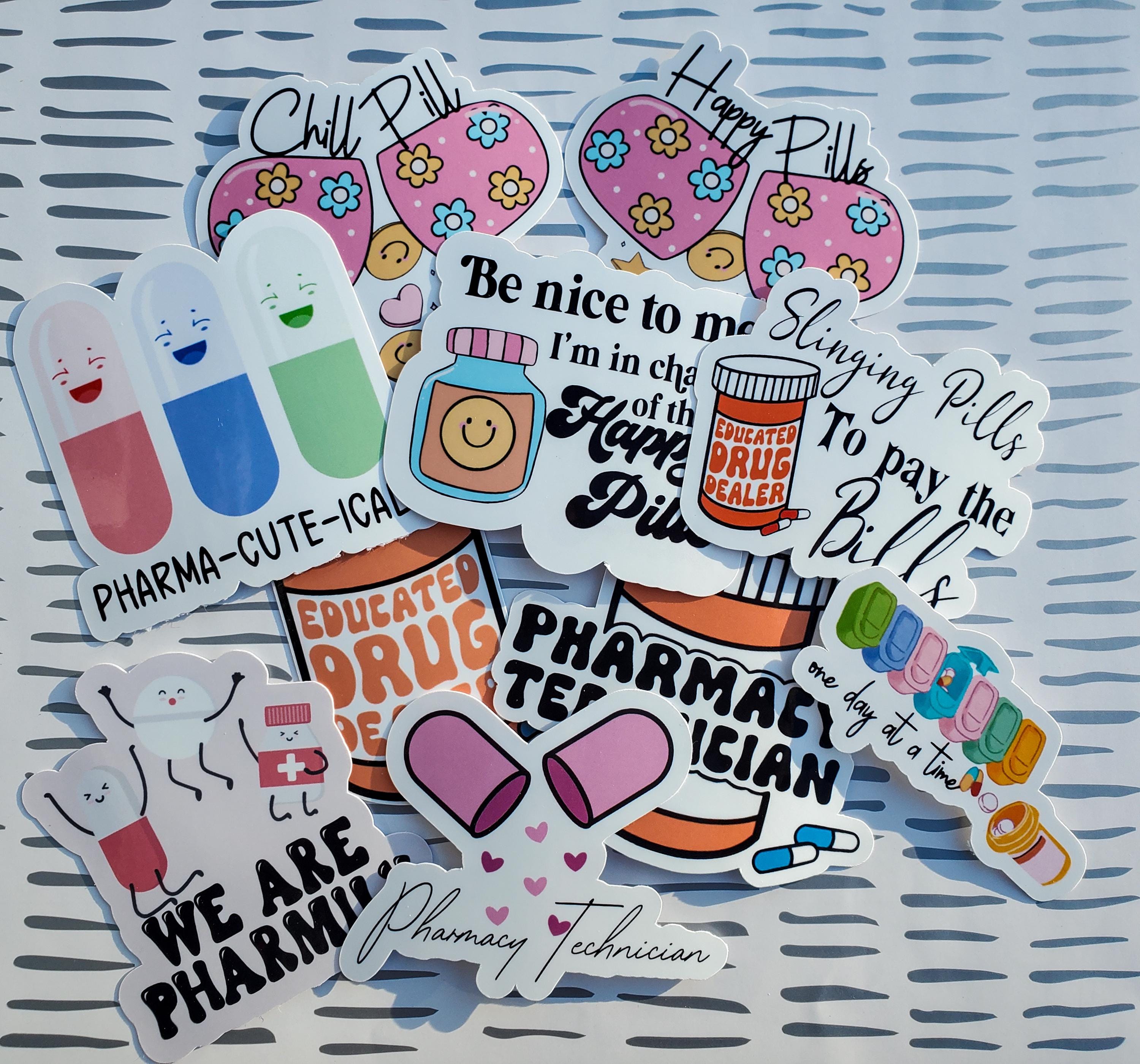 Cute Rx Sticker Pharmacy Sticker 10 Pack/ Pharmacy Stickers/ Cute Pharmacist Stickers ...