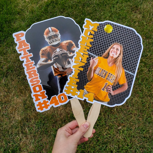 Custom Sports Fan Face on a Stick, Personalized Game Day Cutout
