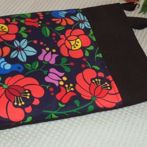 Hungarian  flower print -folk art tote bag- Matyó garden