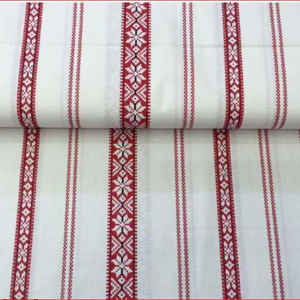 Traditional Hungarian  ethnic embroidery print fabric- Cottage style - 140 cm (55") wide sells by the meter (1,09 yards)