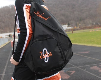 Set of 4 Personalized Large Sling Backpacks, Monogrammed Cheer Bag Custom Cheer Sports Bag, Personalized Cheer Backpack, Gymnastics Bag